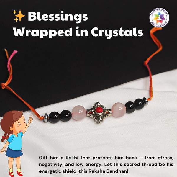 Crystal Rakhi For Love, & Protection | Reiki Energized | Premium Raksha Bandhan 3