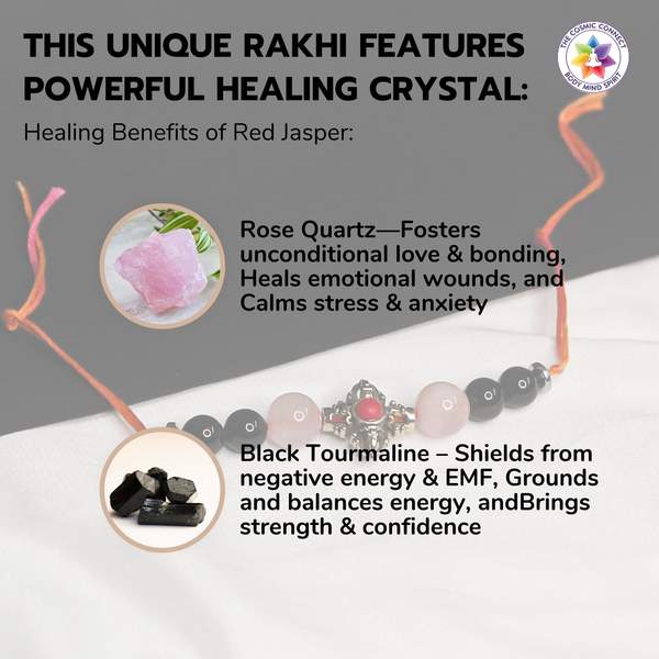 Crystal Rakhi For Love, & Protection | Reiki Energized | Premium Raksha Bandhan 4