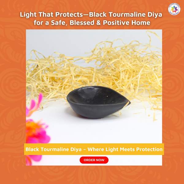 Energized Black Tourmaline Crystal Diya for Home Decor Protective Aura 8