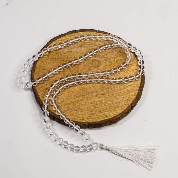 Faceted Clear Quartz Jap Mala for Amplify Energy, Clarity & Spiritual Awakening