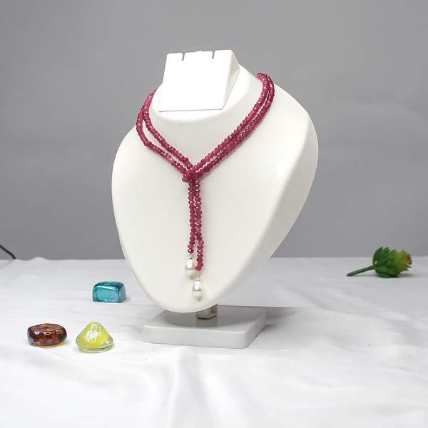 Faceted Onyx Tie Necklace for Protection | Confidence | Focus