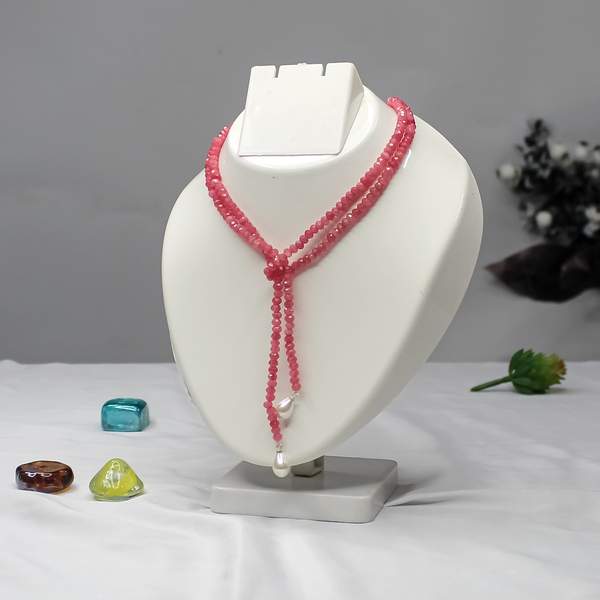 Faceted Onyx Tie Necklace for Protection | Confidence | Focus 7