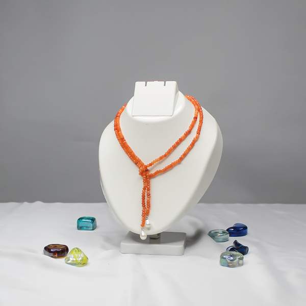 Faceted Onyx Tie Necklace for Protection | Confidence | Focus 8