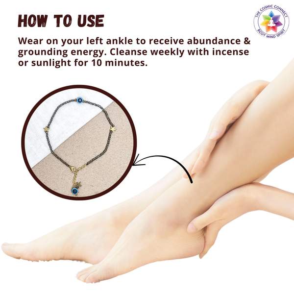 Faceted Pyrite Crystal Anklet Empower Your Energy with Style 5
