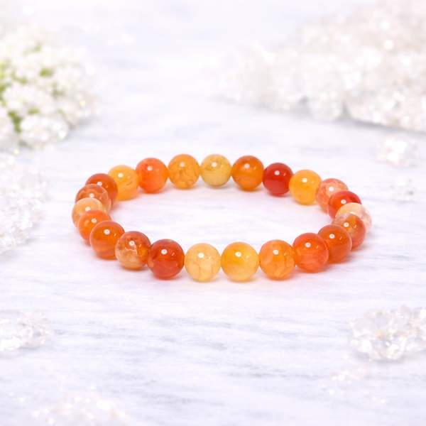 Fire Agate Healing Bracelet – Ignite Passion, Courage & Inner Strength