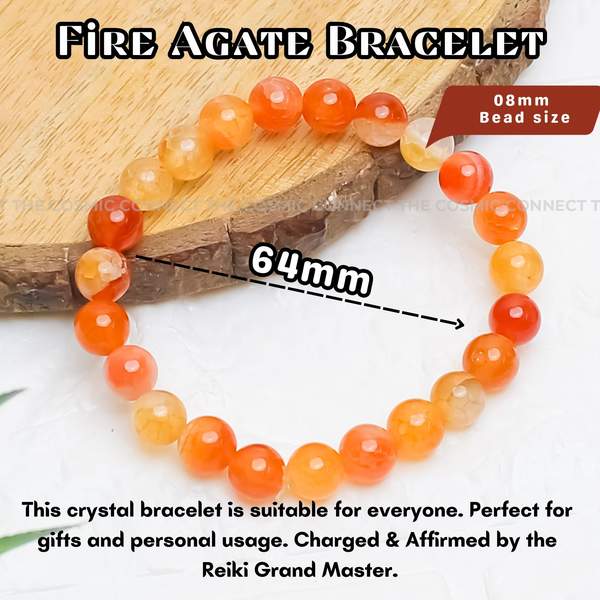 Fire Agate Healing Bracelet – Ignite Passion, Courage & Inner Strength 4