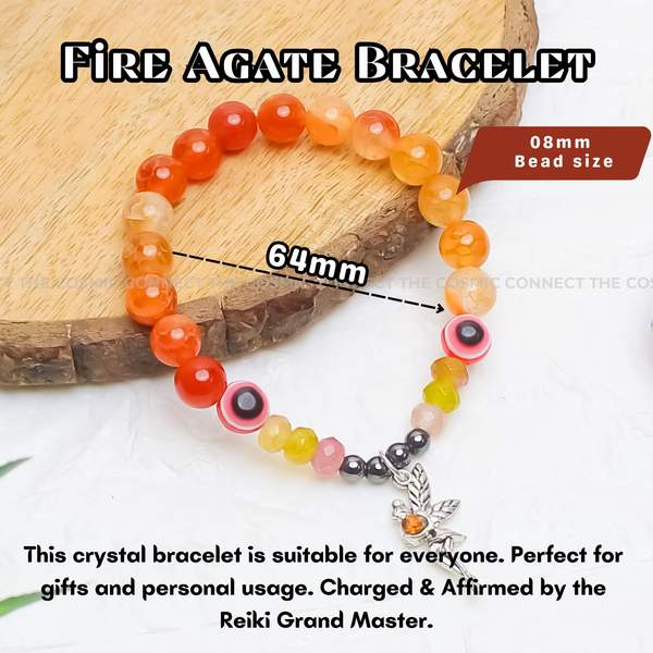 Fire Agate Healing Bracelet – Ignite Passion, Courage & Inner Strength 9