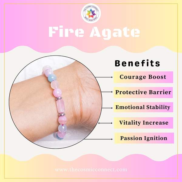 Fire Agate Healing Bracelet – Ignite Passion, Courage 3