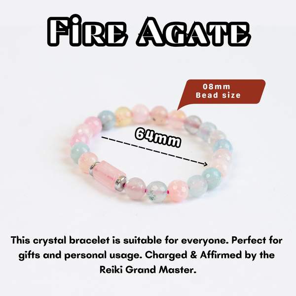 Fire Agate Healing Bracelet – Ignite Passion, Courage 4