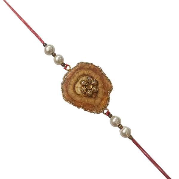 Flower Agate Crystal Rakhi for Brother for Healing & Protection 3