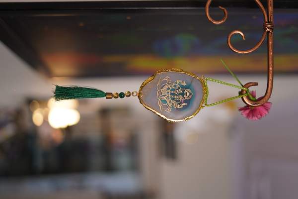 Ganpati Agate Stone Door Hanger Divine Protection & Positive Energy 6