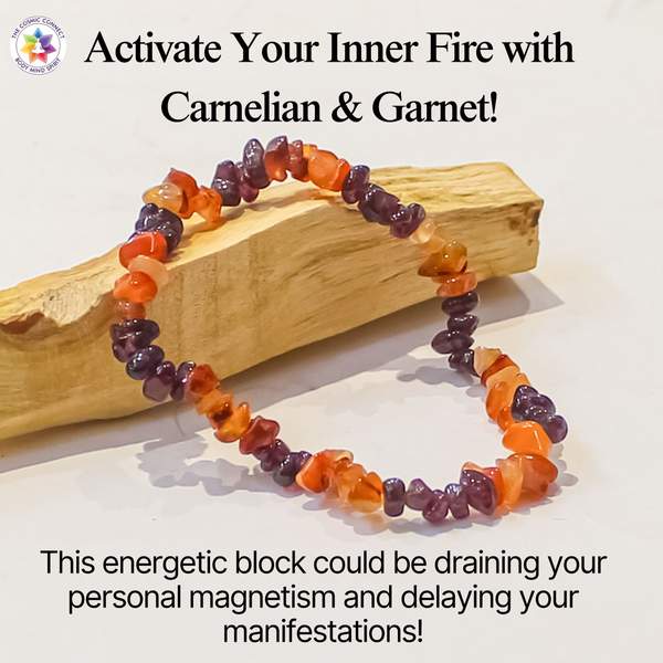 Garnet and Carnelian Crystal Bracelet for Vitality, Passion & Courage 3