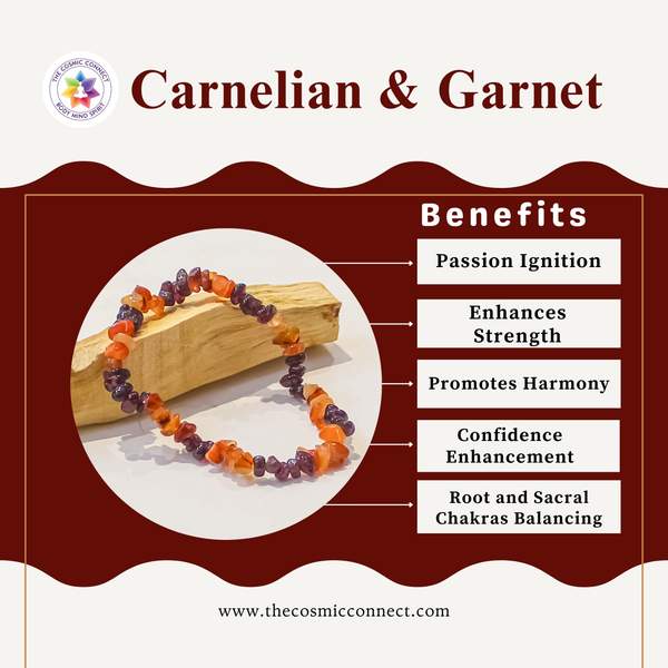 Garnet and Carnelian Crystal Bracelet for Vitality, Passion & Courage 4