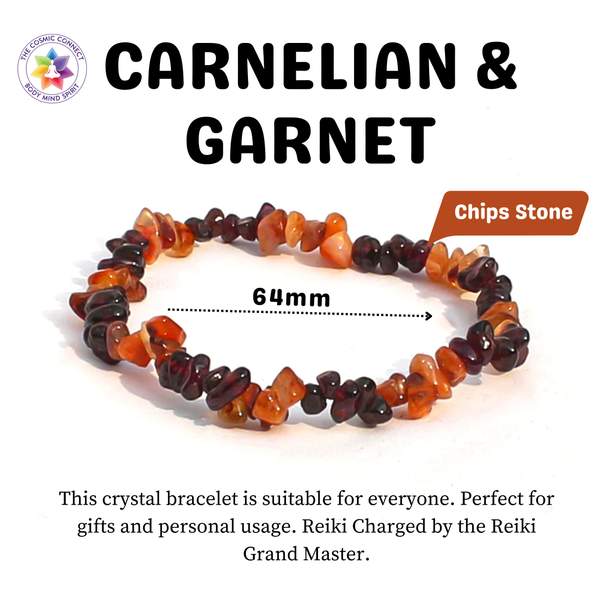Garnet and Carnelian Crystal Bracelet for Vitality, Passion & Courage 5