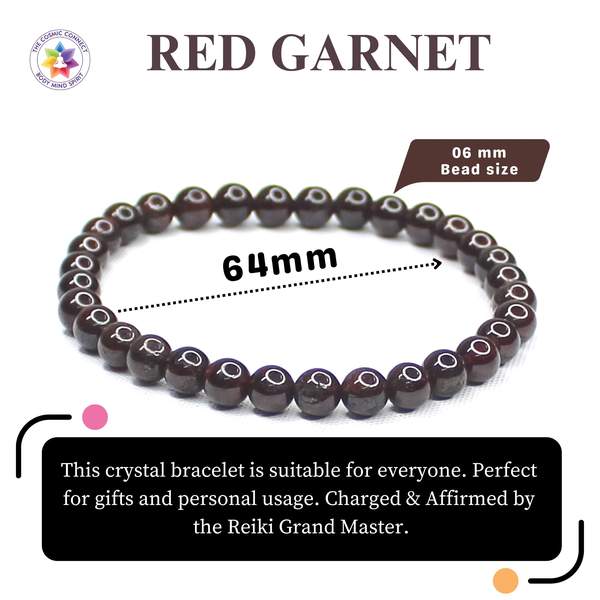Garnet Healing Bracelet – Boost Energy, Passion & Grounding