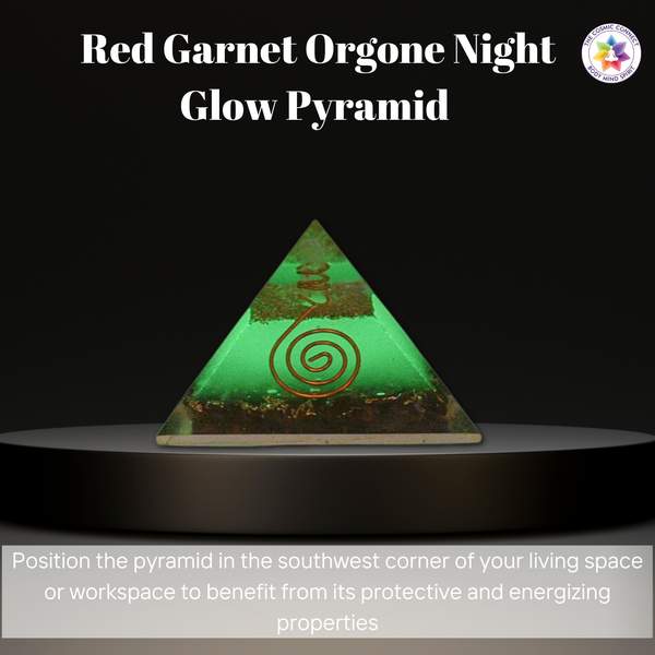 Garnet Night Glow Pyramid for Ignite Passion, Energy & Vitality 3