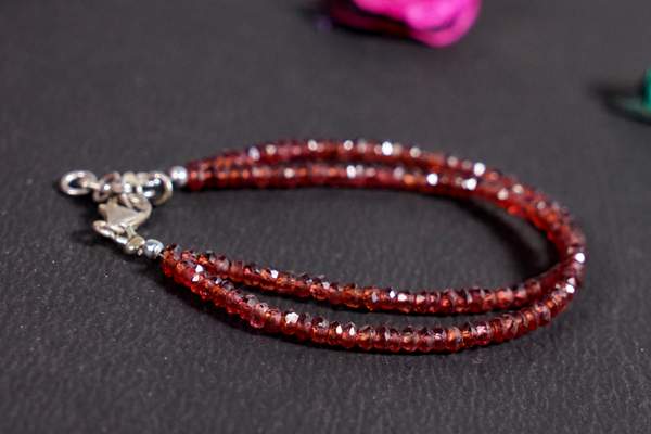 Garnet Silver Bracelet Boost Energy & Emotional Healing 3