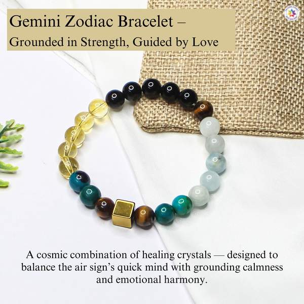 Gemini Zodiac Bracelet for Positivity, Energy Balance & Clarity 4
