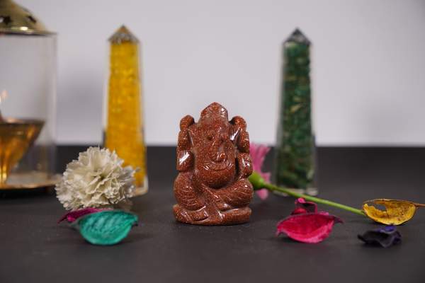 Gold Sandstone Ganesha the Divine Energy of Success & Protection