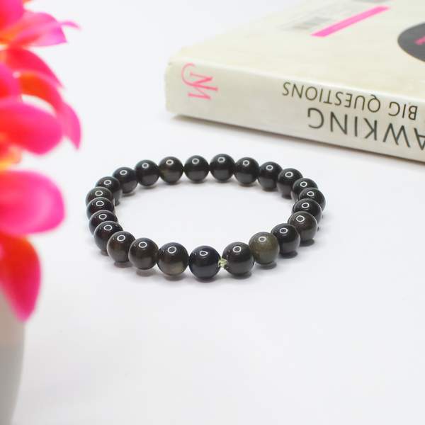 Golden Obsidian Healing Bracelet - Protection & Strength Boosts Confidence 2