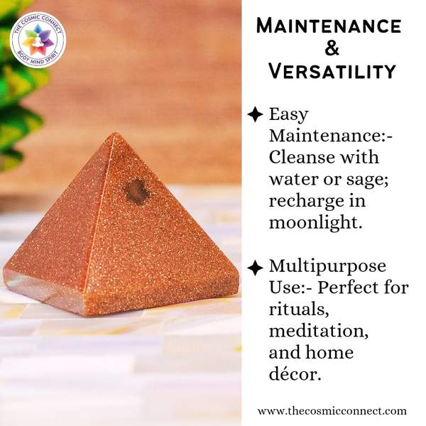 Golden Sandstone Crystal Pyramid Manifest Dreams with Confidence 4