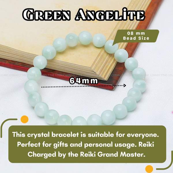 Green Angelite Healing Bracelet – Embrace Serenity, Communication & Spirituality 4