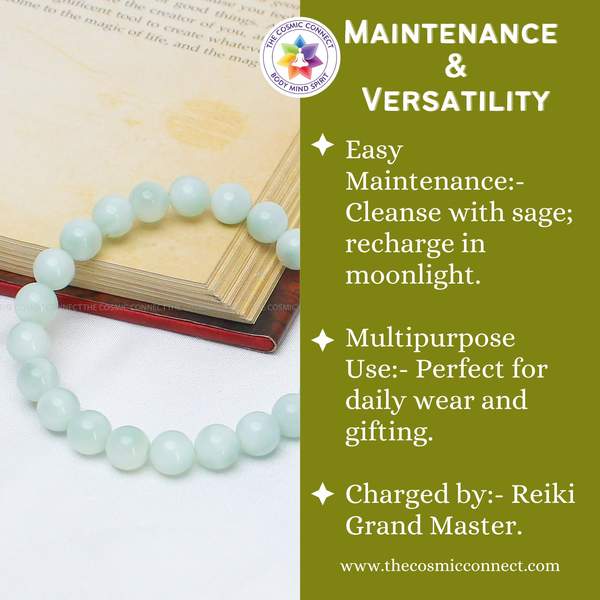 Green Angelite Healing Bracelet – Embrace Serenity, Communication & Spirituality 5