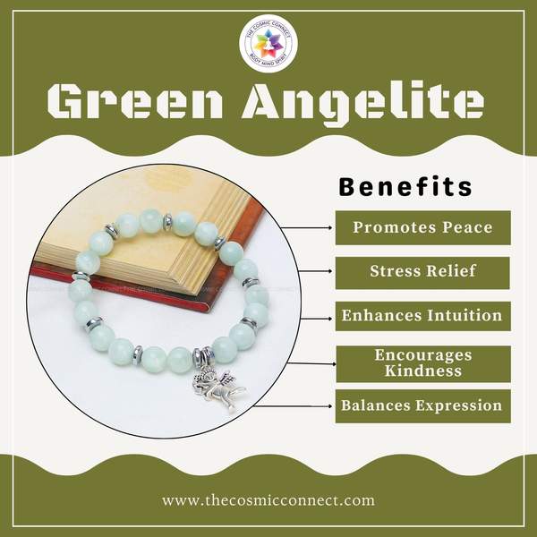Green Angelite Healing Bracelet – Embrace Serenity, Communication & Spirituality 7