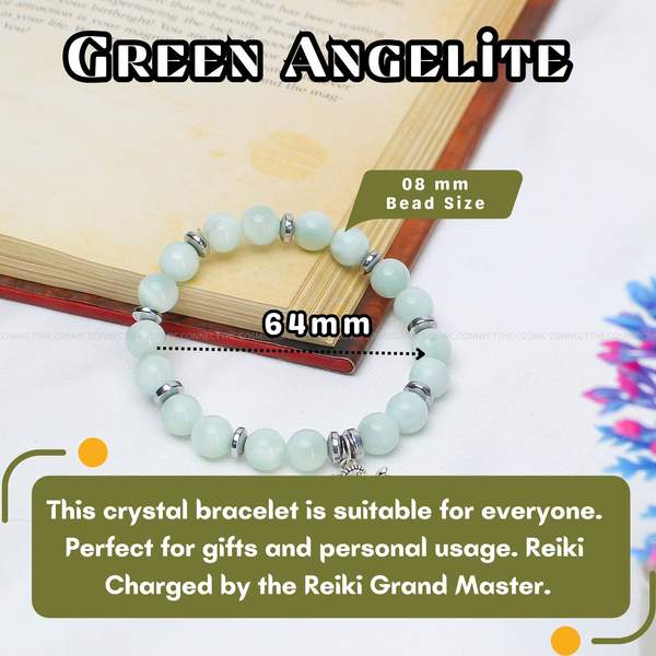 Green Angelite Healing Bracelet – Embrace Serenity, Communication & Spirituality 8