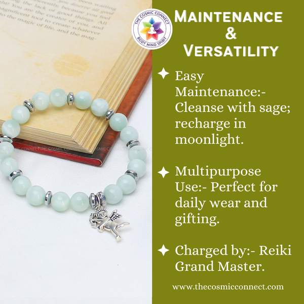 Green Angelite Healing Bracelet – Embrace Serenity, Communication & Spirituality 9