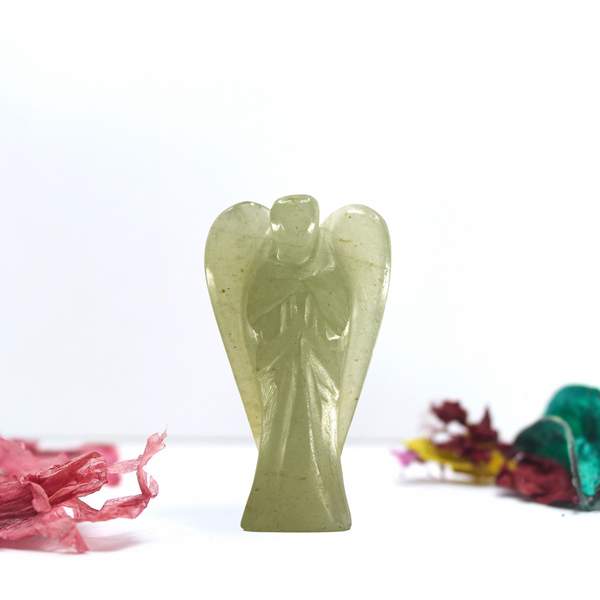 Green Aventurine Crystal Angel for Luck & Opportunity