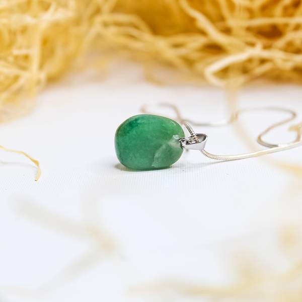 Green Aventurine Crystal Pendant for Luck & Prosperity