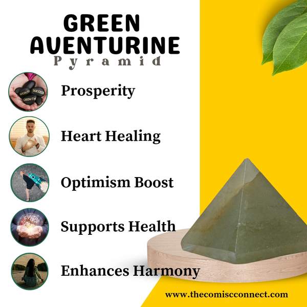 Green Aventurine Crystal Pyramid for Prosperity & Positive Energy Reiki Charged 2
