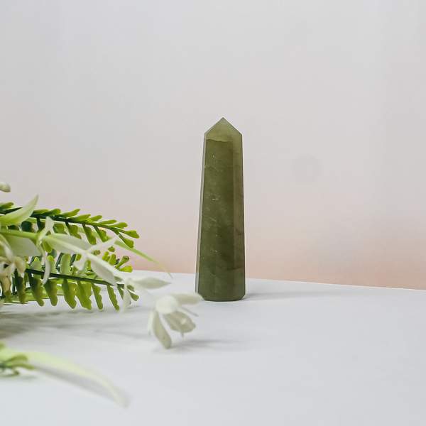 Green Aventurine Crystal Wand Opportunity & Heart Healing