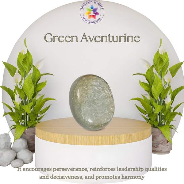 Green Aventurine Palm Stone for Opportunity & Prosperity 2