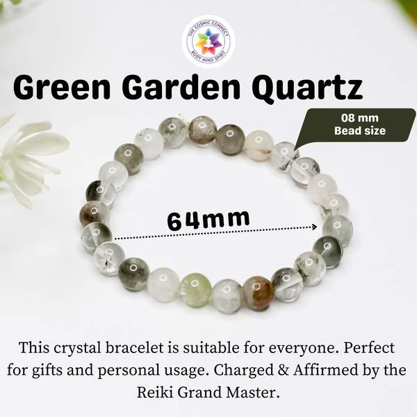 Green Garden Quartz Healing Bracelet - Emotional Balance & Relax Mind 4