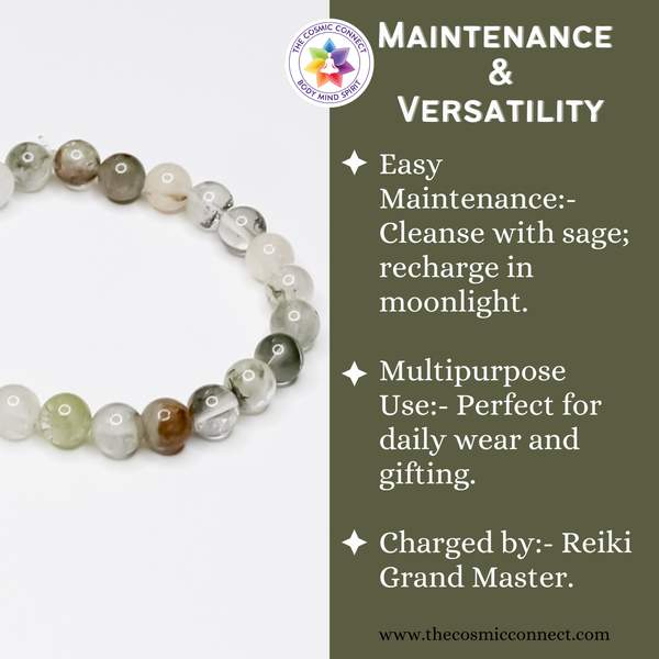 Green Garden Quartz Healing Bracelet - Emotional Balance & Relax Mind 5