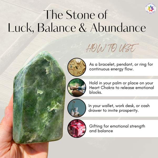Green Jade Healing Bracelet - Attract Prosperity & Balance Emotions 11