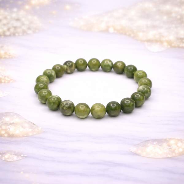 Green Jade Healing Bracelet - Attract Prosperity & Balance Emotions 3