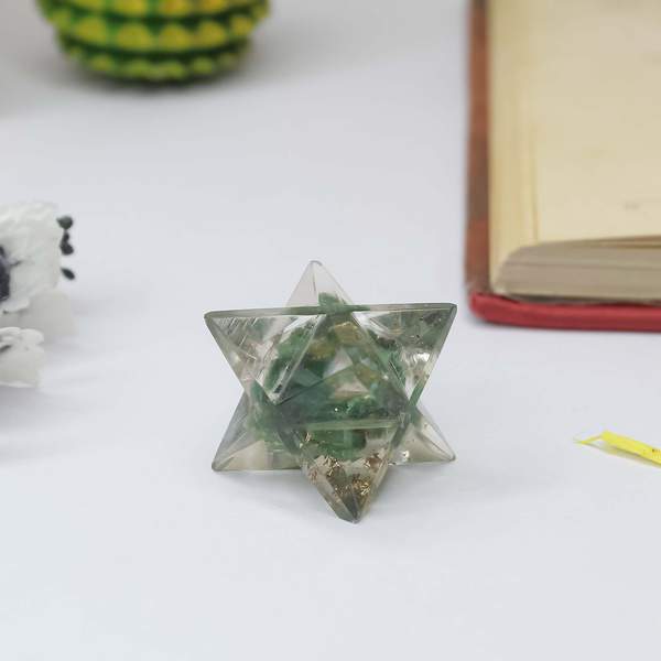 Green Jade Orgone Merkaba Harness Balance, Harmony & Prosperity