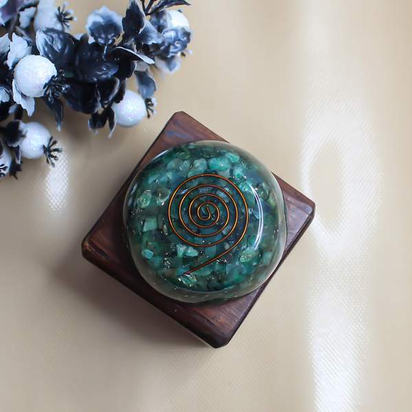 Green Jade Orgone Paper Weight for Prosperity, & Harmony