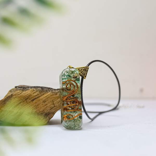 Green Jade Orgone Pendant for Attract Prosperity, & Harmony