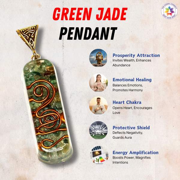 Green Jade Orgone Pendant for Attract Prosperity, & Harmony 2