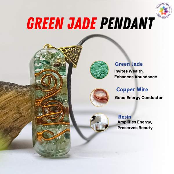 Green Jade Orgone Pendant for Attract Prosperity, & Harmony 3
