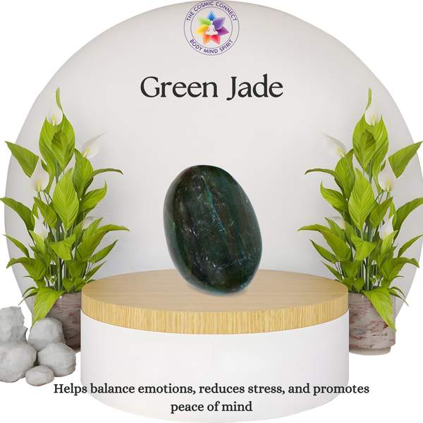 Green Jade Palm Stone Attract Prosperity & Emotional Balance 2
