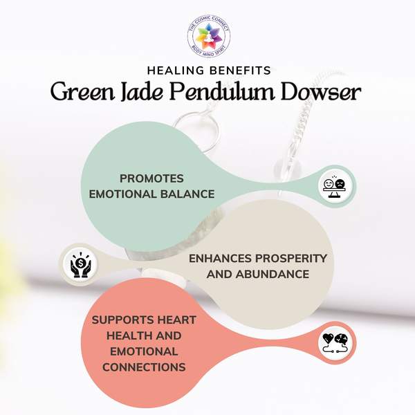 Green Jade Pendulum Dowserfor Peace & Spiritual Balance 2