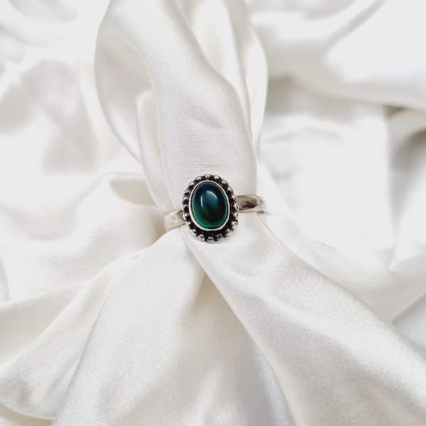 Green Jade Silver Ring Embrace Abundance, & Healing