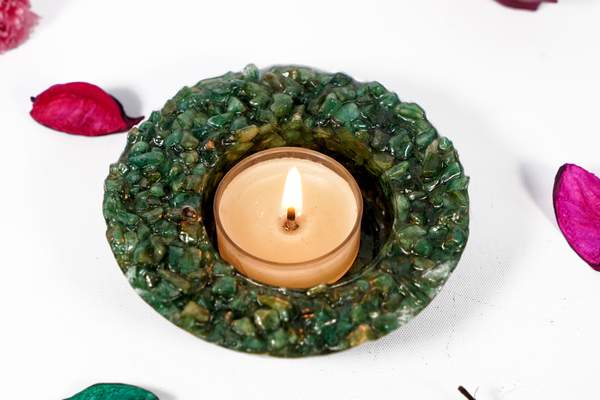 Green Jade T-Light Candle Holder for Invite Harmony & Abundance 2