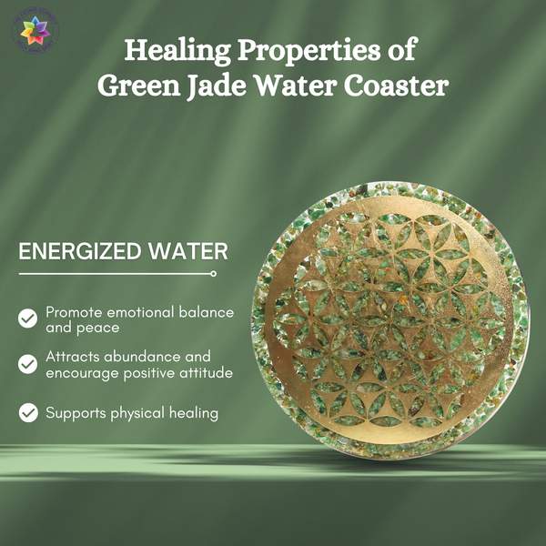 Green Jade Water Coaster Elevate Your Wellness Rituals with Crystal Healing 2