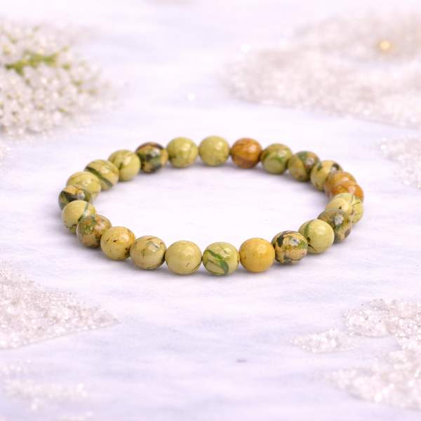 Green Muscovite Healing Bracelet - Calm Mind & Balanced | 8mm Bead